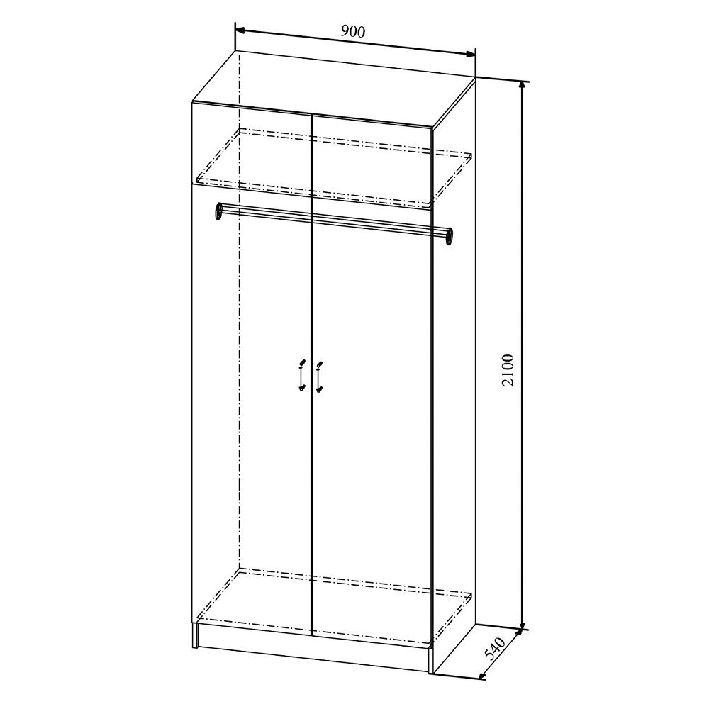 Шкаф для одежды схема с размерами