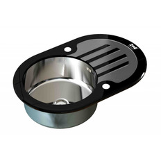   INOX-GLASS GL-7851-OV-BLACK ZORG