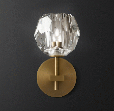  RH Boule de Cristal Single Sconce Brass 73511-22