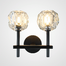  Rh Boule De Cristal Double Sconce Brass  By Imperiumloft
