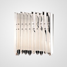 ��� Grace Lightning Facet Wall Lamp Silver